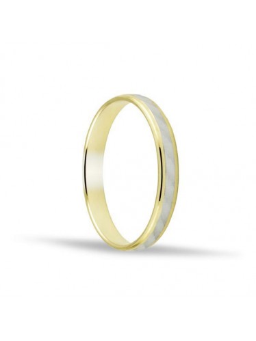 Alianza oro bicolor 18kt