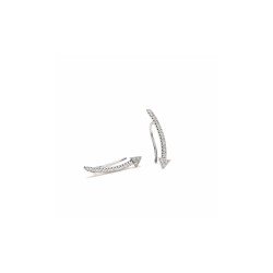 Pendientes Trepadores Flecha de plata con circonitas blancas