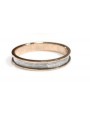 Alianza de oro de 18 kt bicolor